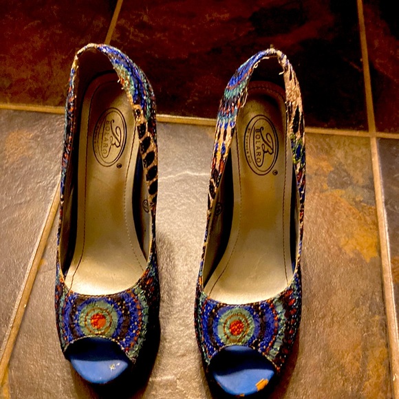 BOLARO Shoes - Vegas Peacock Heels